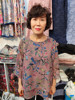 夏韩国东大门中老年妈妈装七分袖透气大码套头显瘦宽松雪纺衫