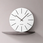 黑白色挂表客厅家用钟表挂钟扫秒静音时钟创意简约北欧极简挂钟