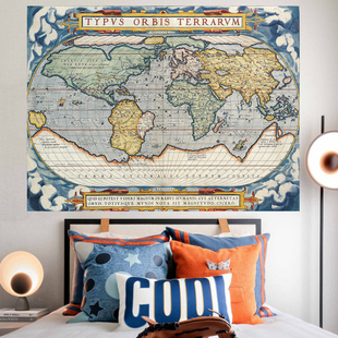 世界地图背景布ins挂布床头背景墙卧室墙布宿舍装饰墙壁房间挂毯