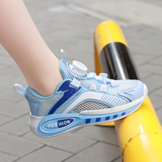 卡丁男女童鞋夏季2024儿童跑步网面运动鞋单网透气男孩凉鞋子