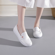 护士鞋女软底白色，透气医护工作鞋不累脚舒适防臭防滑平底小白单鞋