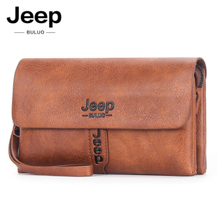 jeep吉普手拿包大容量休闲手包男士商务休闲钱包，手抓包男皮包