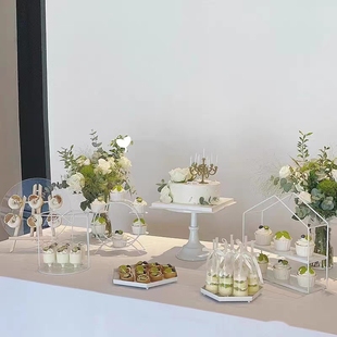 欧式甜品台摆件展示架婚礼，装饰道具蛋糕架子，下午茶点心架茶歇摆台