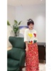 亲妈~2023夏季印花百褶半裙