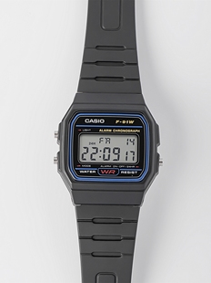 卡西欧casio手表液晶式学生复古复古小方块简约手表f91wm-2df7df