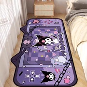 卡通儿童房地毯库洛米水晶绒地垫可爱防滑床边毯卧室地毯可机洗