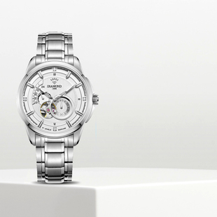 钻石手表上海自动机械表，大表盘夜光防水镂空3150运动男士机械手表