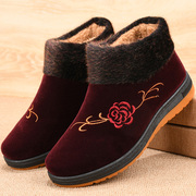 冬季老北京棉鞋女加绒，保暖老人奶奶，鞋软底防滑中老年加厚妈妈棉靴
