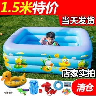 游泳气囊池宝宝在家院子室外儿童，小型冲气游泳池，婴幼儿家用充气大