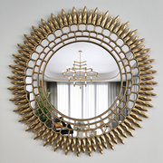 欧式挂镜家居装饰镜背景墙镜子创意镜玄关壁饰壁炉镜餐边挂镜定制