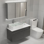 2023北欧不锈钢浴室柜组合现代简约卫生间洗漱台盆厕所洗手脸面盆