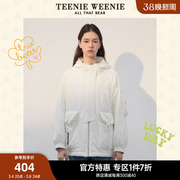 teenieweenie小熊奥莱连帽轻薄薄款，棉服外套宽松韩版抗菌科技女秋