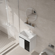 现代简约不锈钢浴室柜陶瓷一体盆小户型卫生间洗手盆洗脸盆柜组合