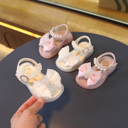 婴幼儿软底学步鞋2024年夏季凉鞋女童宝宝双胞胎姐妹公主鞋子