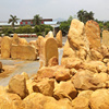 。天津大型景观黄蜡石奇石文化石园林刻字石原石观赏村牌指引造景