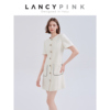意大利设计朗姿法式气质白色小香风显瘦连衣裙春季