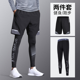 紧身裤男冬季速干裤子运动套装，训练健身服跑步衣长裤篮球足球打底
