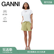 GANNI女装 字母logo印花白色圆领短袖T恤衫 T3561151