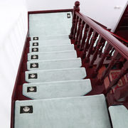 欣易格高密加厚实木楼梯踏步垫免胶自粘家用欧式楼梯地毯满铺防滑