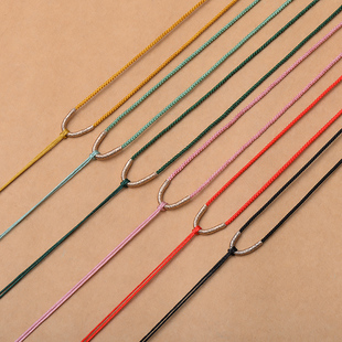 1.5mm细款DIY手工项链素绳可调节男女款挂件玉坠锁骨绳多色