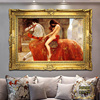 马背上的Godiva夫人欧式人物油画喷绘世界名画酒店挂画客厅装饰画