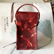玫瑰红包迷你包斜挎包，手工缝制包个性小众包女包设计师