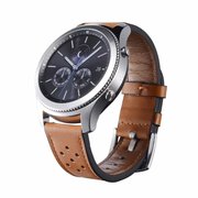 三星Galaxy Watch 46mm手表带 S4/s3智能手表带真皮透气软皮表带华米1/2代2s手表带华米Amazfit GTR 47mm皮革