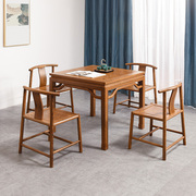 红木家具鸡翅木餐桌正方形全实木，棋牌桌中式休闲桌八仙桌简约方桌