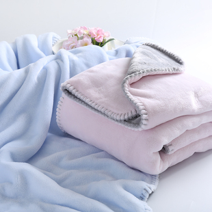 男女宝宝毛毯秋冬盖毯婴儿双层绒毯，被毯子儿童，保暖绒毯新生儿抱毯