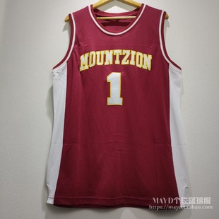 1号麦迪高中球衣麦蒂蒙特锡安山学院，复古刺绣篮球服男运动背心潮