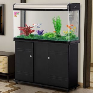鱼缸水族箱中小型玻璃金鱼缸1米1.2米客厅家用桌面生态小鱼缸