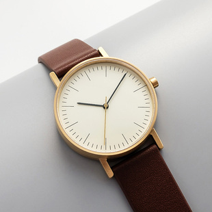 设计感腕表BIJOUONE彼树湾B001金色简约瑞士机芯男女防水精钢手表
