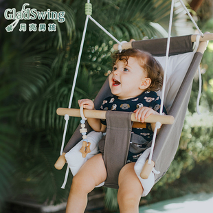 GladSwing婴儿玩具秋千户外家用吊椅室内儿童秋千宝宝躺椅帆布