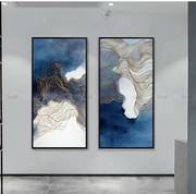 隔断玄关屏风背景墙3d艺术玻璃，夹绢丝画泼墨云烟琉璃印象