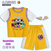 微笑小动物童装男女童套装篮球服夏季速干中大童儿童运动夏装