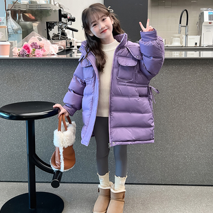 冬装女童加绒加厚新年棉袄外套，2023韩版棉衣，保暖童装时髦棉服
