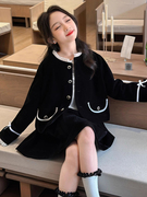 女童春秋小香风套装韩版中大童，儿童时髦洋气高级感外套裙子两件套