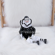 欧洲吊脚小丑桌面摆件，创意手工制作玩偶，出口装饰美式卡通陶瓷