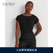 Lauren/拉夫劳伦女装 24年早春宽松版徽标平纹针织T恤RL61830