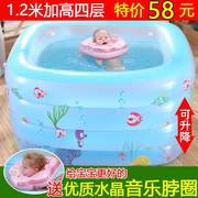 新生婴儿游泳池家用充气幼，儿童加厚保温小孩可升降宝宝室内洗澡桶