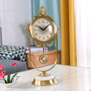 纯铜欧美式台式座钟表创意，客厅卧室床头柜，工艺装饰品座钟摆件