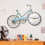 极速地中海挂钟自行车钟表欧式时钟创意静音钟客厅北欧个性时尚装