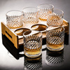 威士忌酒杯家用啤酒杯玻璃杯套装高颜值网红酒吧欧式创意洋酒杯子