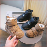儿童棉鞋男冬季婴幼儿加绒女宝宝，雪地靴保暖棉鞋，防滑靴科学实验