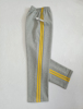 秋冬季款中小学生男女浅灰色，两条黄色杠，纯棉校服裤宽松版运动长裤