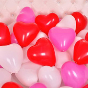 爱心气球2.2g加厚婚庆用品，爱心形气球，婚房婚礼布置装饰心型亚光球