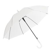 透明雨伞长柄遮阳晴雨伞，磨砂加厚学生手动折叠两用自动直柄加固