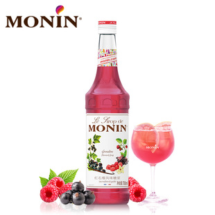 莫林monin红石榴，风味糖浆玻璃瓶装700ml咖啡，鸡尾酒果汁饮料