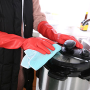 厨房防滑t橡胶家务手套，加厚洗衣服洗碗加长乳胶清洁红旗防水