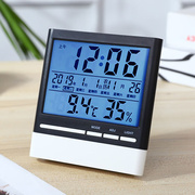 恒愎充电温度计用室内房电子温湿度计干湿挂式时间表带农历(电池